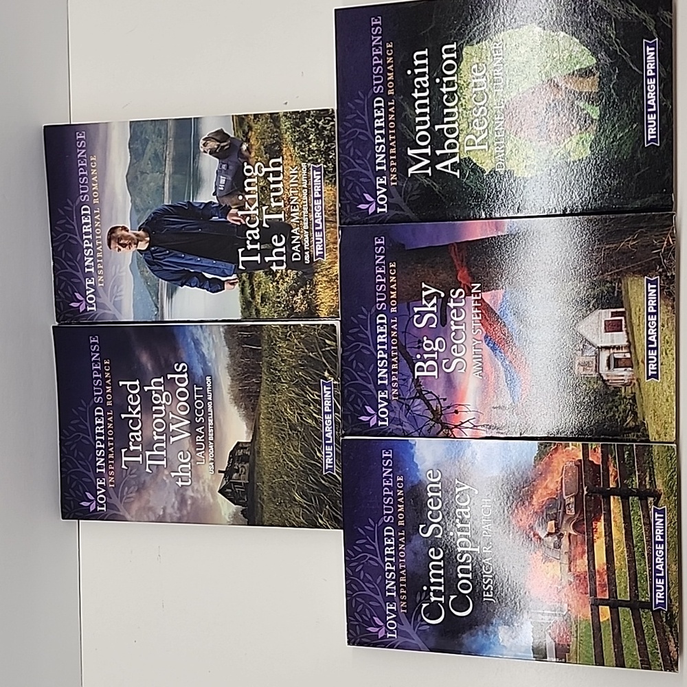 5 Harlequin Love Inspired Suspense True Large Print Books New